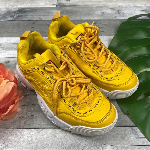 fila yellow shoes